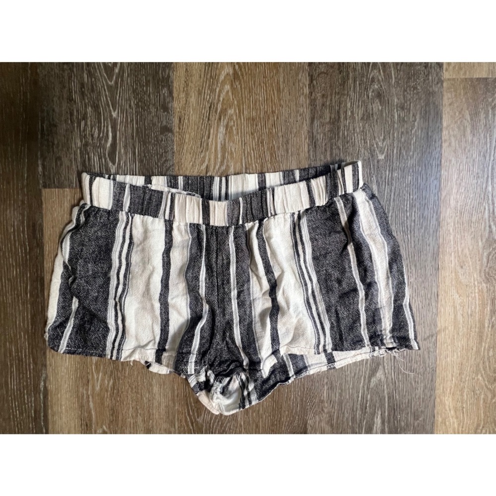 Workshop Republic Clothing Shorts Women S Black White Linen‎ Blend Striped